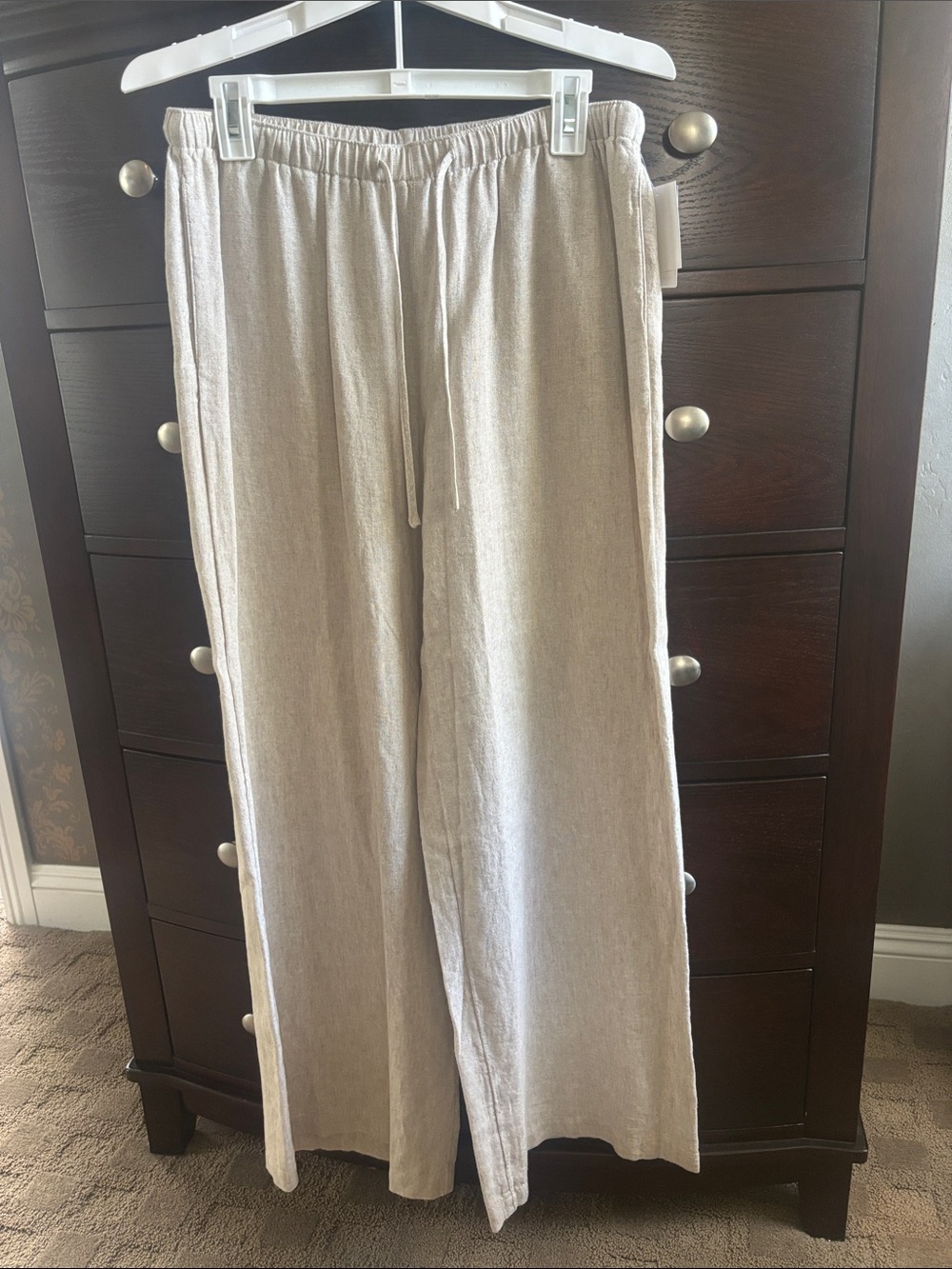 Abound Women’s Wide-Leg Drawstring Pants in Beige